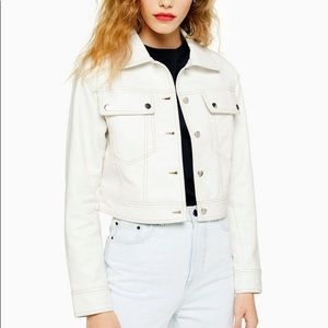 Topshop Western Jacket in White size 2